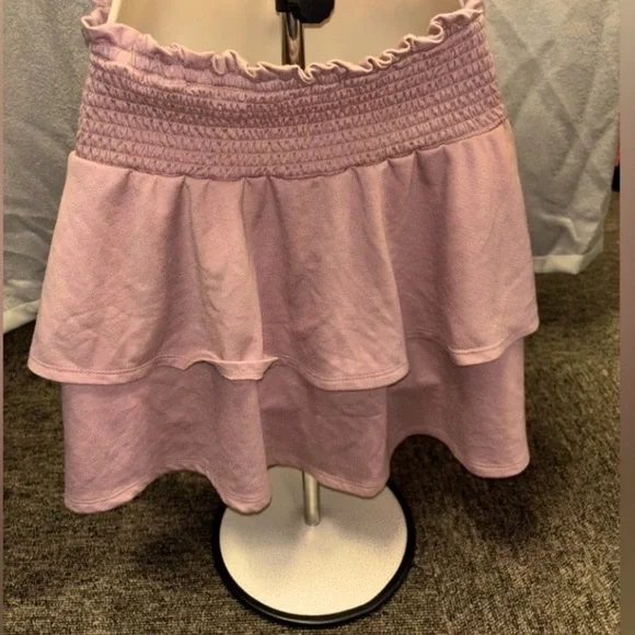 As U Wish Tiered Mauve Skirt - Picture 3 of 4